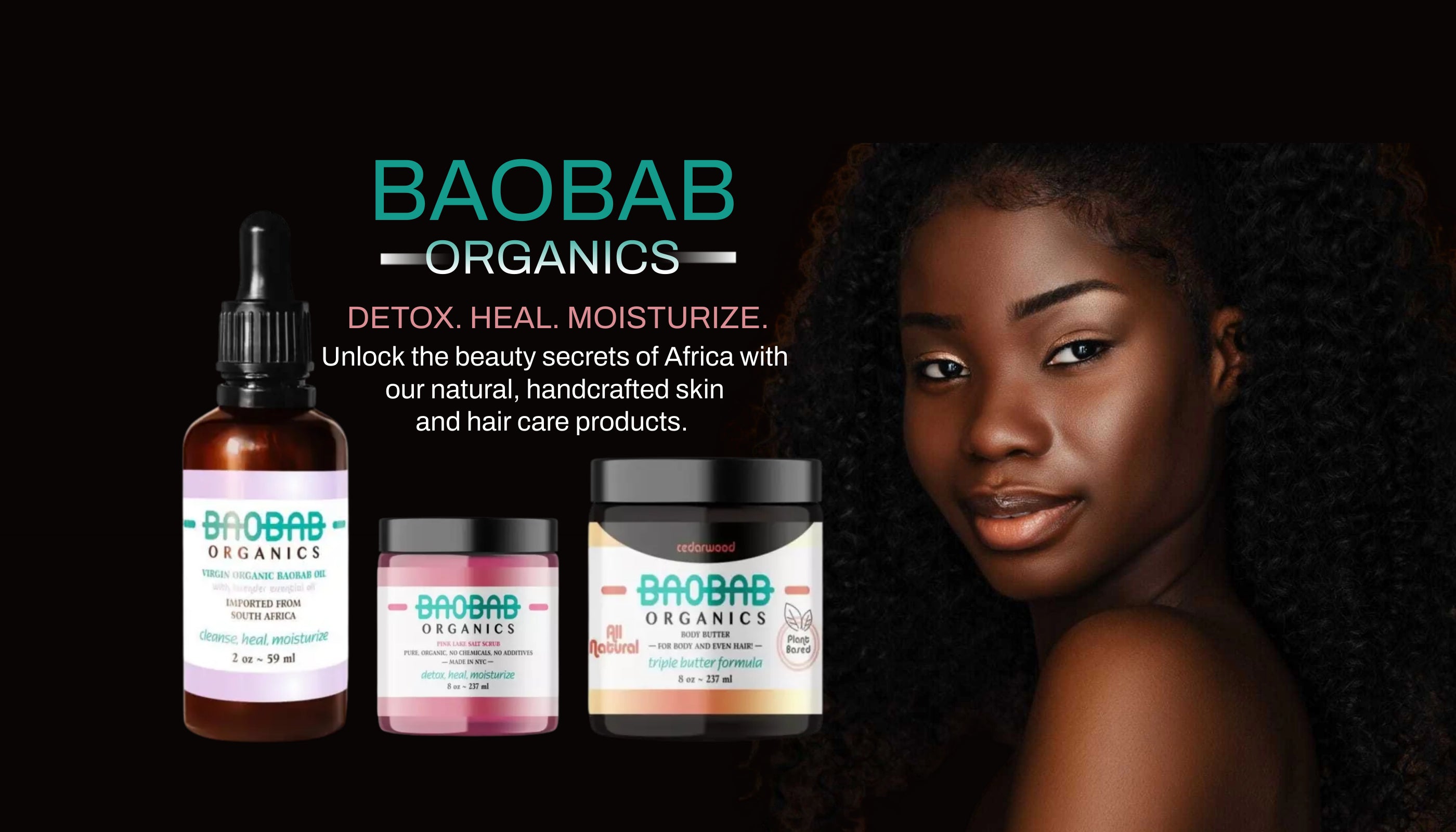 Discover the beauty secrets of Africa with our exclusive range ofskin and hair care products! Our products are handcrafted using natural and organic ingredients sourced from Africa to nourish and revitalize your skin and hair.